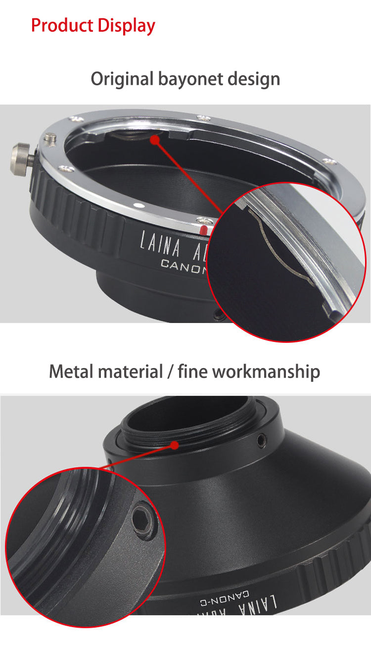 Laina adapter ring suitable for Canon EOS lens to C-port camera