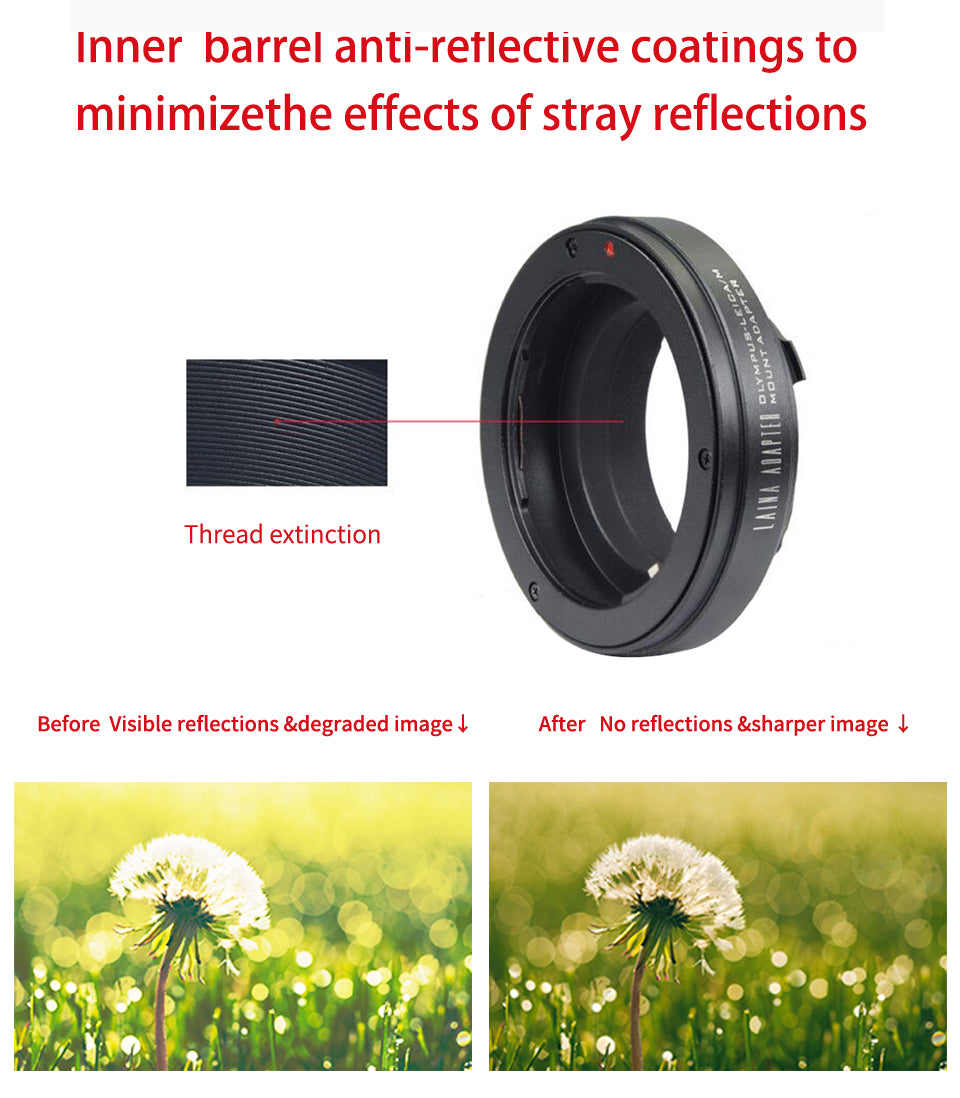 Laina OM to Leica M Adapter: Fits All Olympus OM Lenses for M3/M8/M10/M-E Cameras
