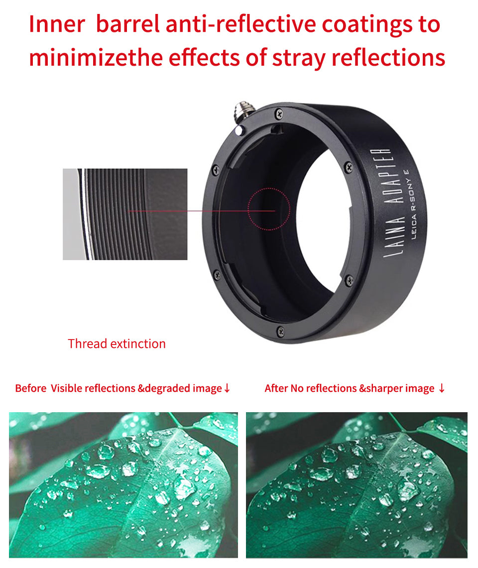 LAINA LR-E Adapter Export Edition Compatible with Leica R Lens & Sony FE NEX Mirrorless
