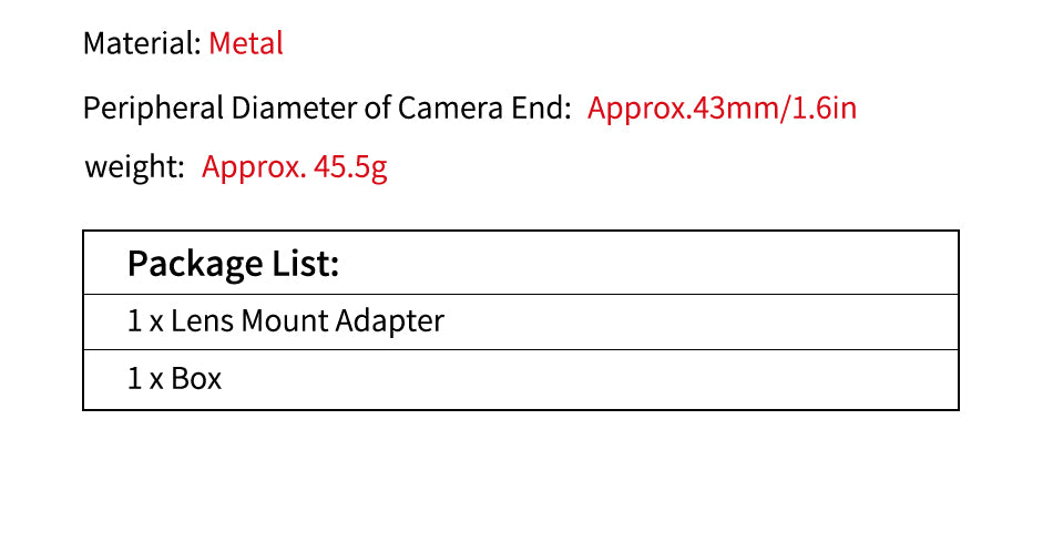 Laina Adjustable Macro Ring LM-M to Sony E Mount Fit A7R A7S FE NEX Mirrorless Camera