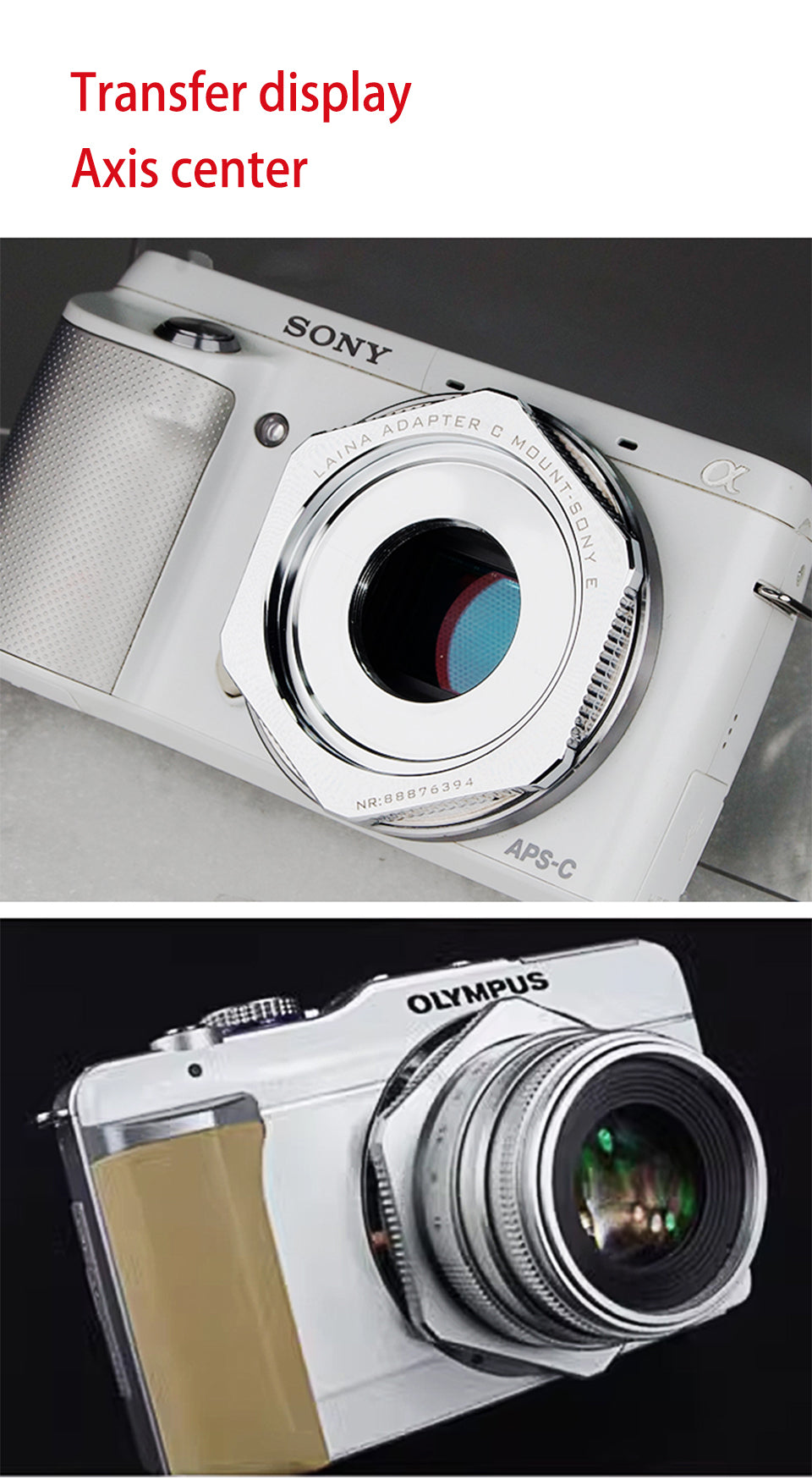 Laina Copper is suitable for movie lens C-port to Sony E-port NEX FX Fuji XF M4/3 adapter ring