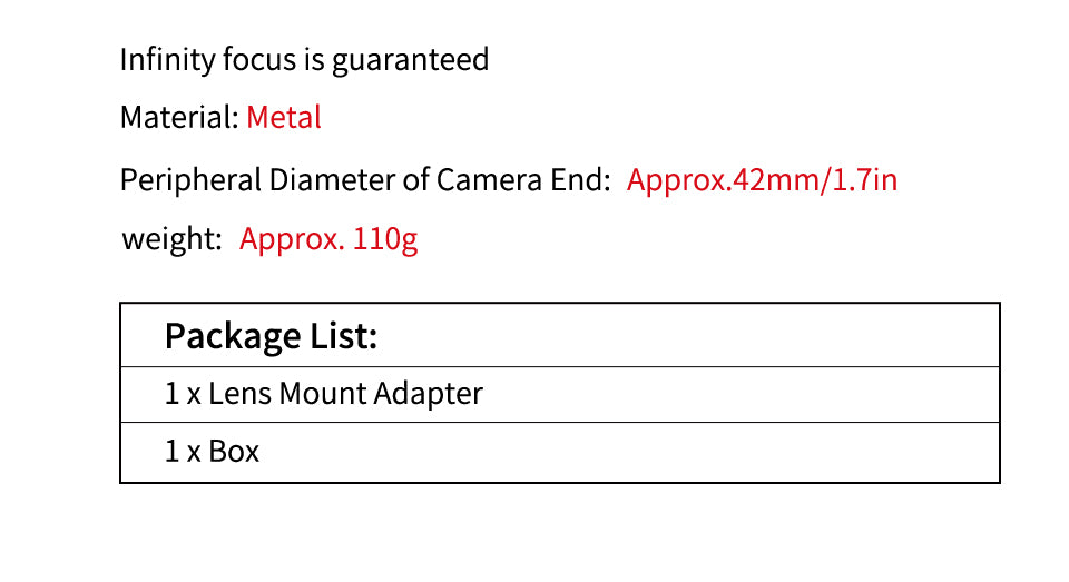 Laina Limited Edition for Sony E-mount Enhanced Metal Set E-mount A7/A7R/NEX
