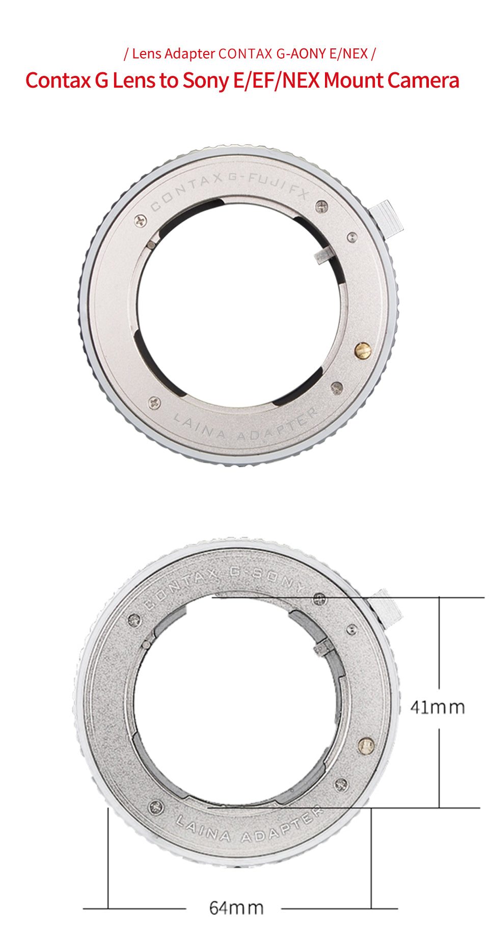 CONTAX G to NEX lens to Sony NEX