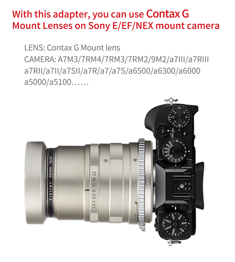 CONTAX G to NEX lens to Sony NEX
