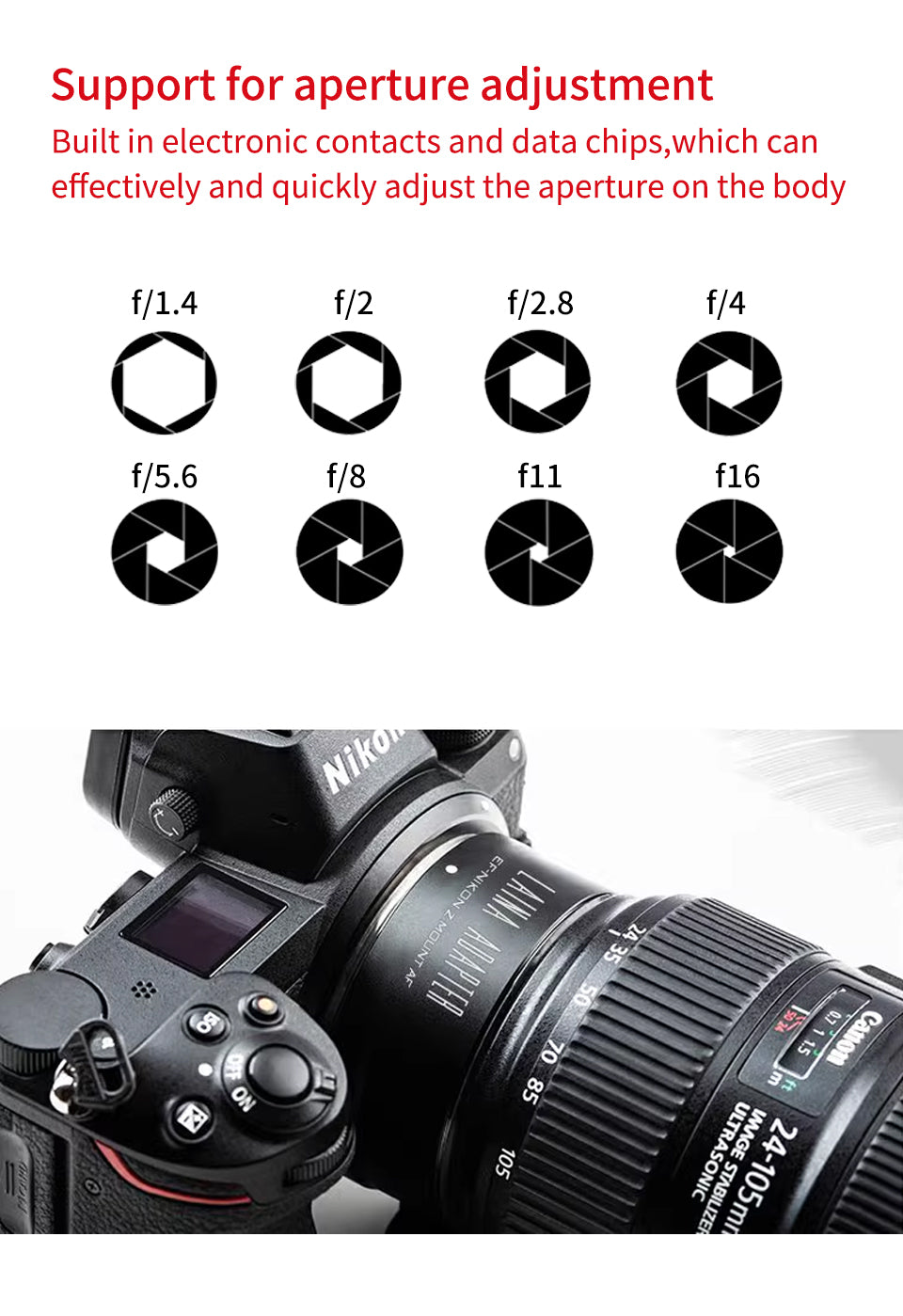 Nikon G lens to Sony e-mount FE mirrorless A7 A7R3