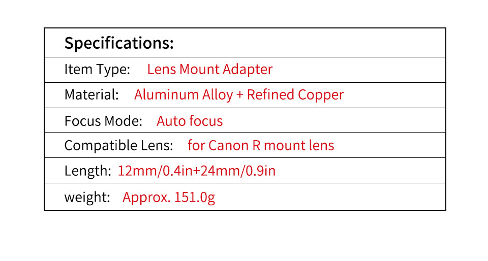 EOSR macro loop is suitable for Canon RF RP R6 R50 close-up camera loop