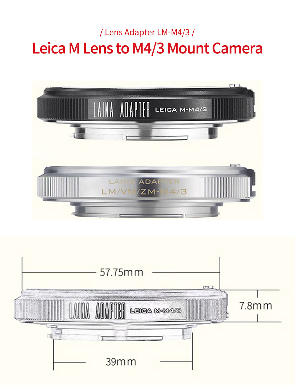 Leica Leica M-port to M43 Olympus