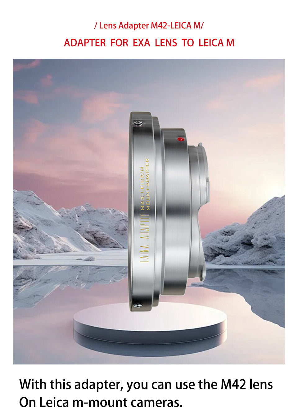 Laina all copper adapter ring M42 screw lens to Leica Tiangong LEICA LM M adapter ring