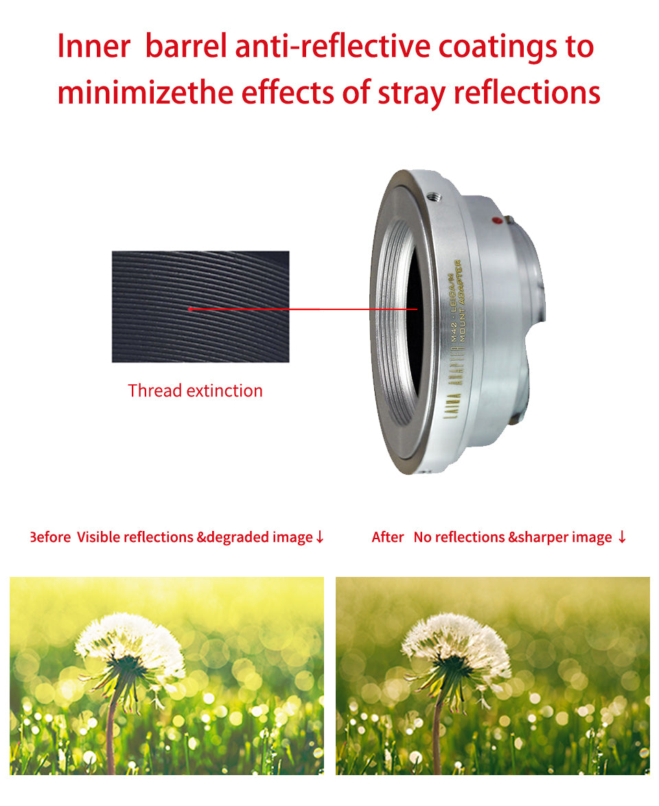 Laina all copper adapter ring M42 screw lens to Leica Tiangong LEICA LM M adapter ring