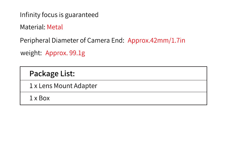 M42 lens to M4/3 adapter M43