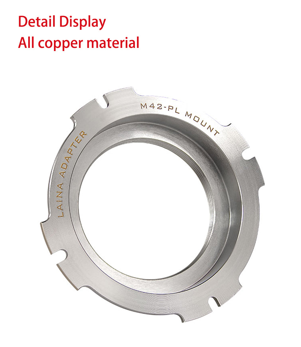 Laina adapter ring is suitable for M42 screw mount lens to Sony SONY PL mount Aley PL mount camera