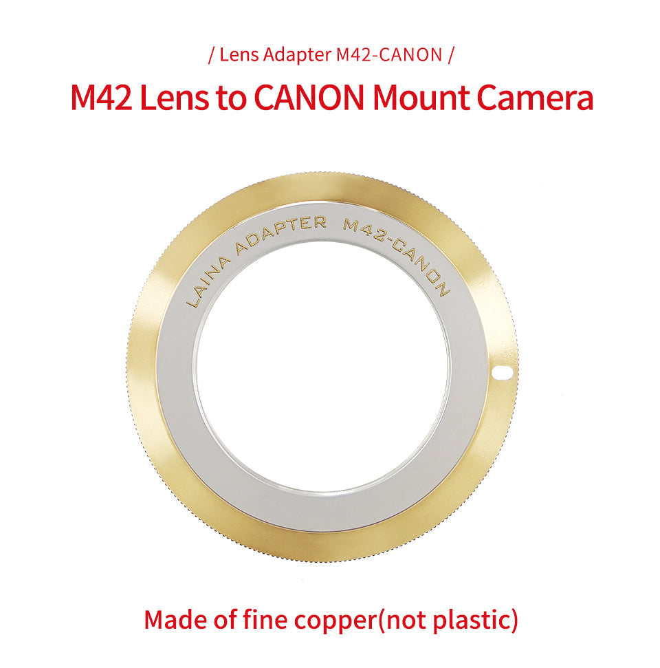 M42 lens to Canon EOS SLR adapter ring