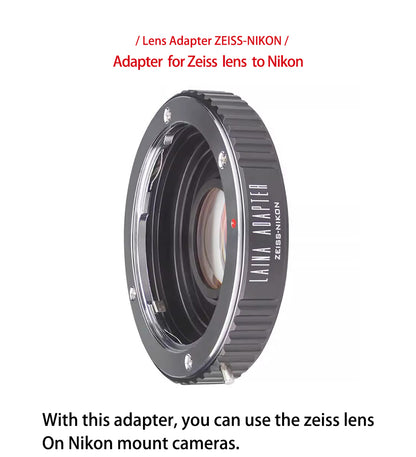 Laina is suitable for Zeiss ZEISS CY YC lens to Nikon camera adapter ring