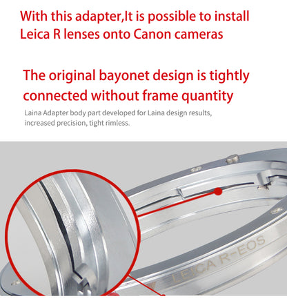 Laina adapteLEICA LR R to EF EOS Canon High Compatibility Adapter Ring BMCC