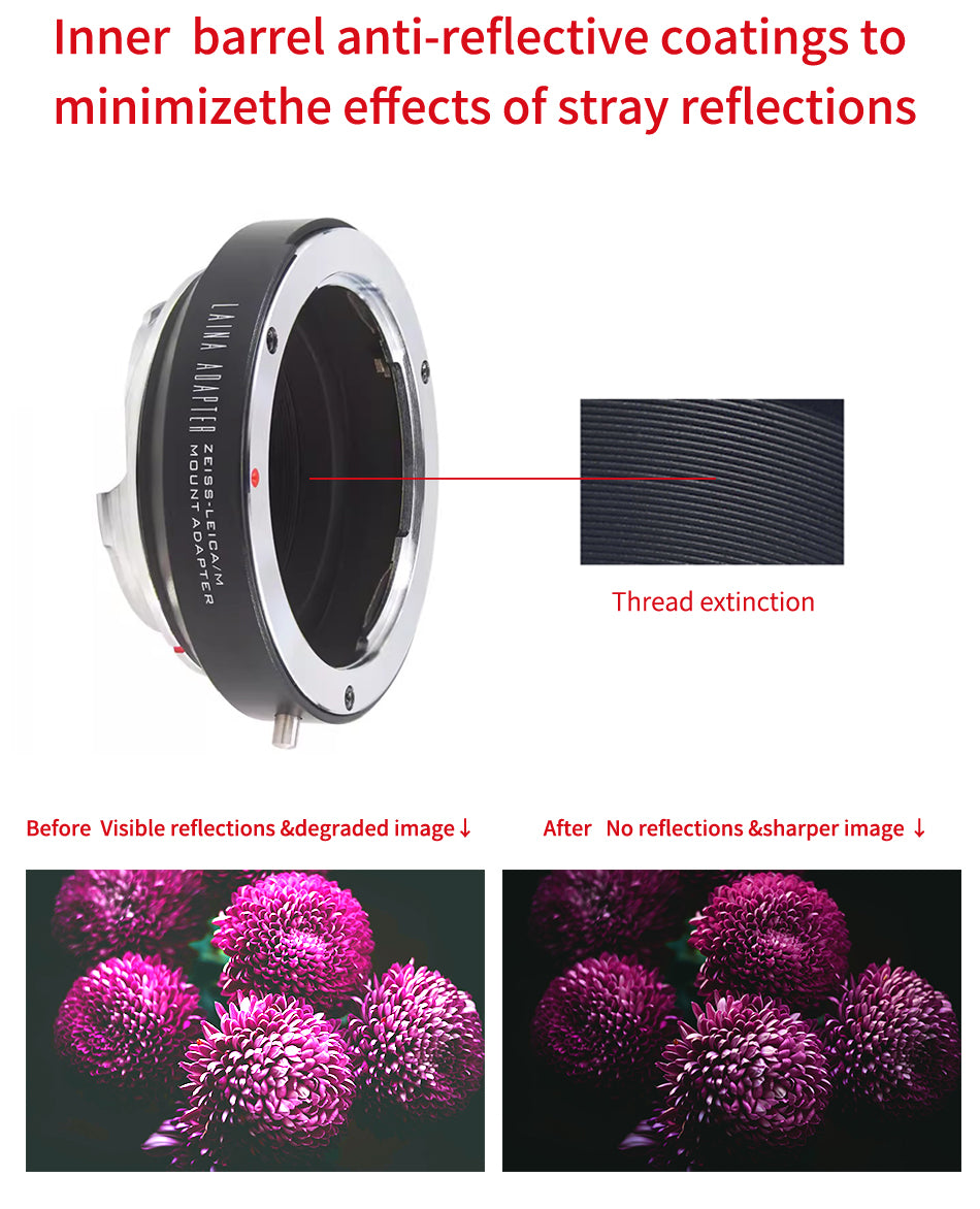 Laina is suitable for CY-LM adapter ring, suitable for Zeiss ZEISS lens to LEICA M