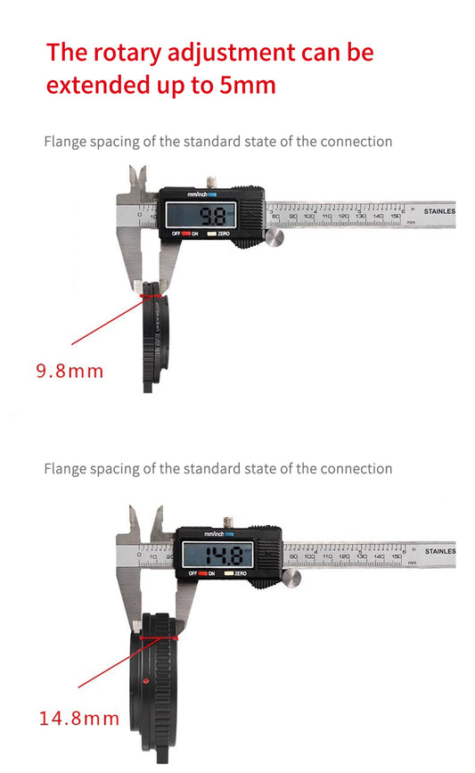 Laina Adjustable Macro Ring LM-M to Sony E Mount Fit A7R A7S FE NEX Mirrorless Camera