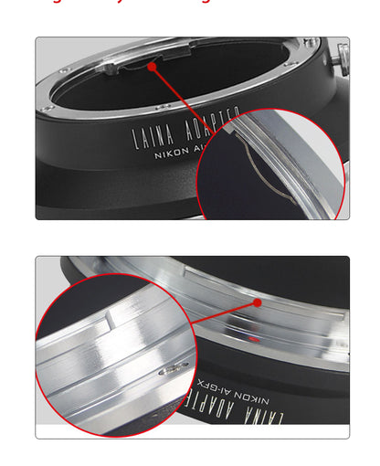 Laina is suitable for Nikon AI F-mount lens to GFX camera adapter ring