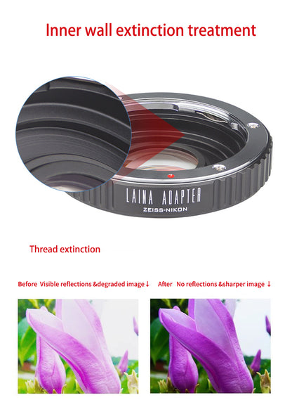 Laina is suitable for Zeiss ZEISS CY YC lens to Nikon camera adapter ring