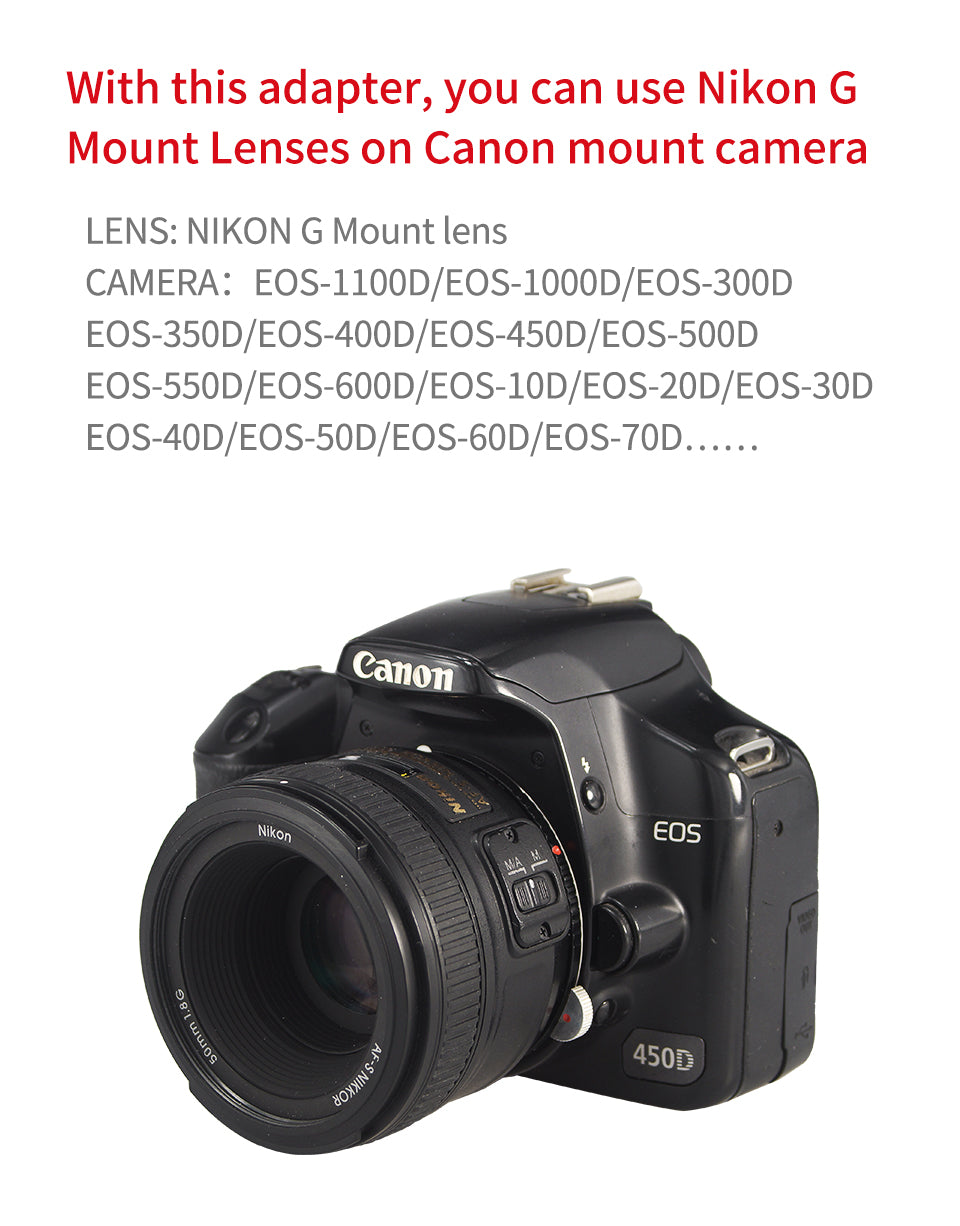 NIKON AI G automatic lens to EF EOS