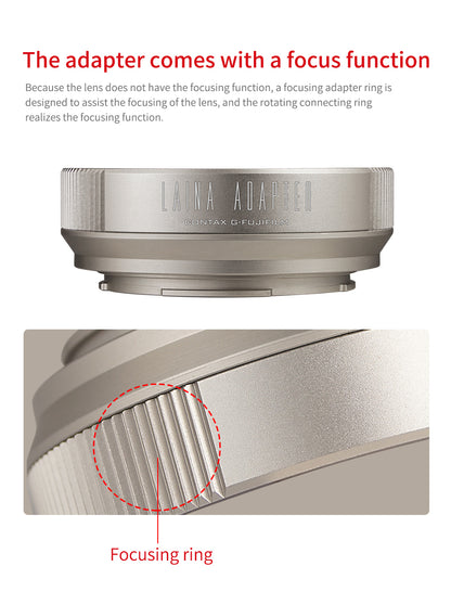 Laina is suitable for exporting Contax G35 G90 G45 G lens to Fuji FX XF camera