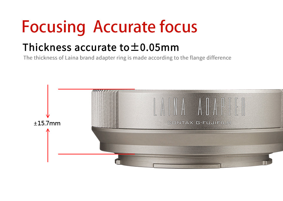 Laina is suitable for exporting Contax G35 G90 G45 G lens to Fuji FX XF camera