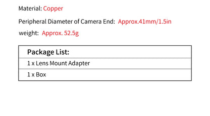 M42 lens to Canon EOS SLR adapter ring